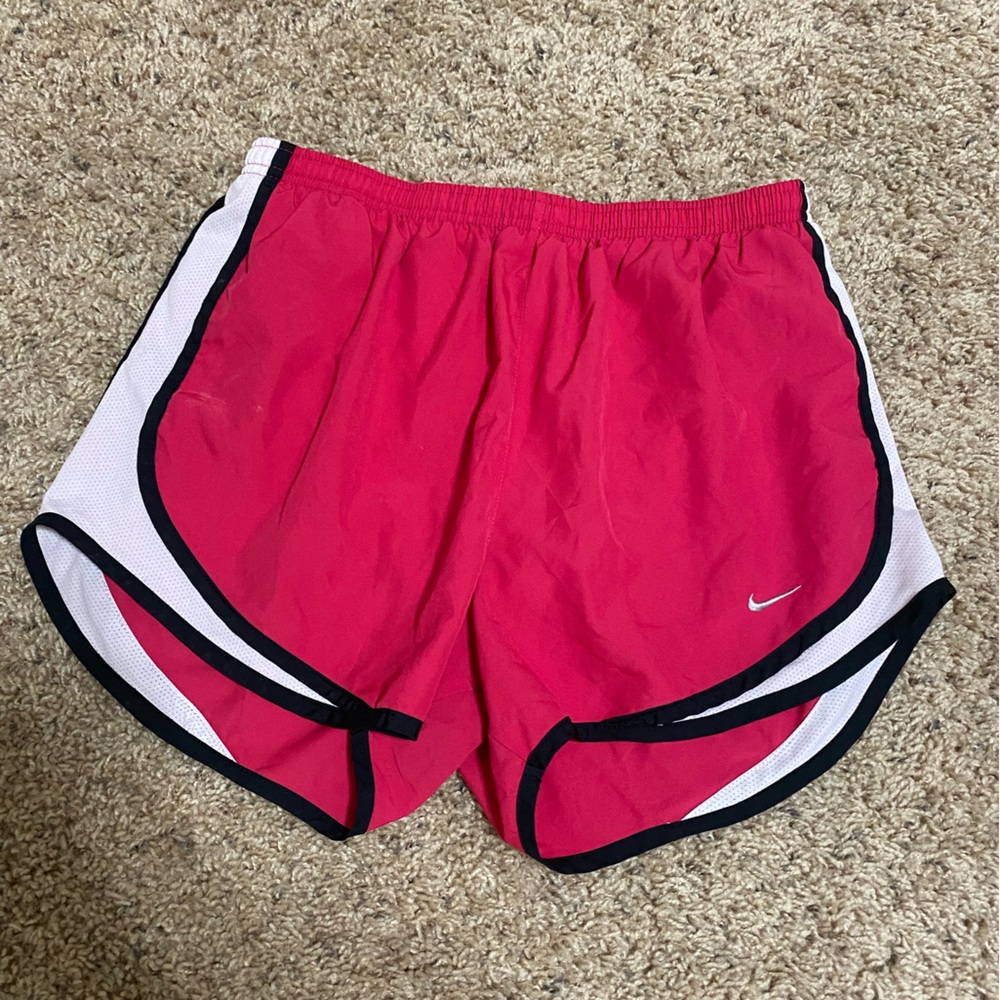 Nike Women's Hot Pink Athletic Shorts with Black & White Trim